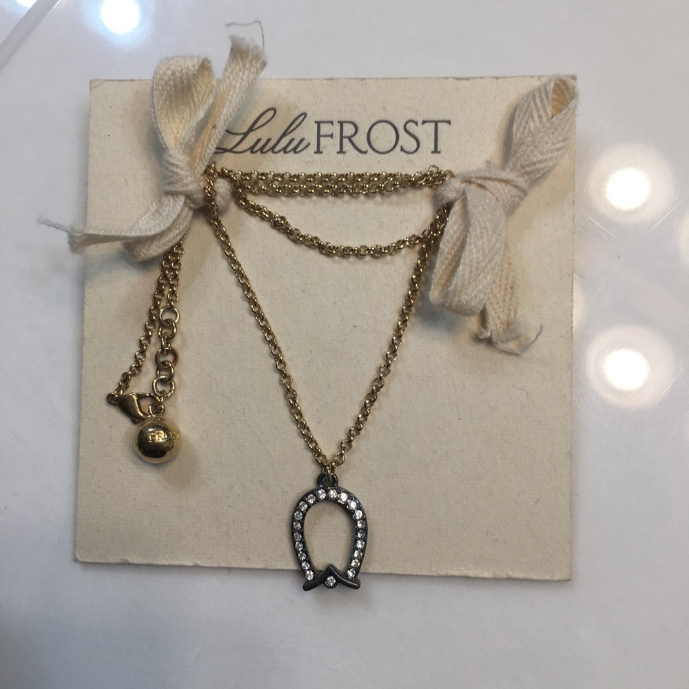 Lulu Frost Horseshoe Necklace, NWOT